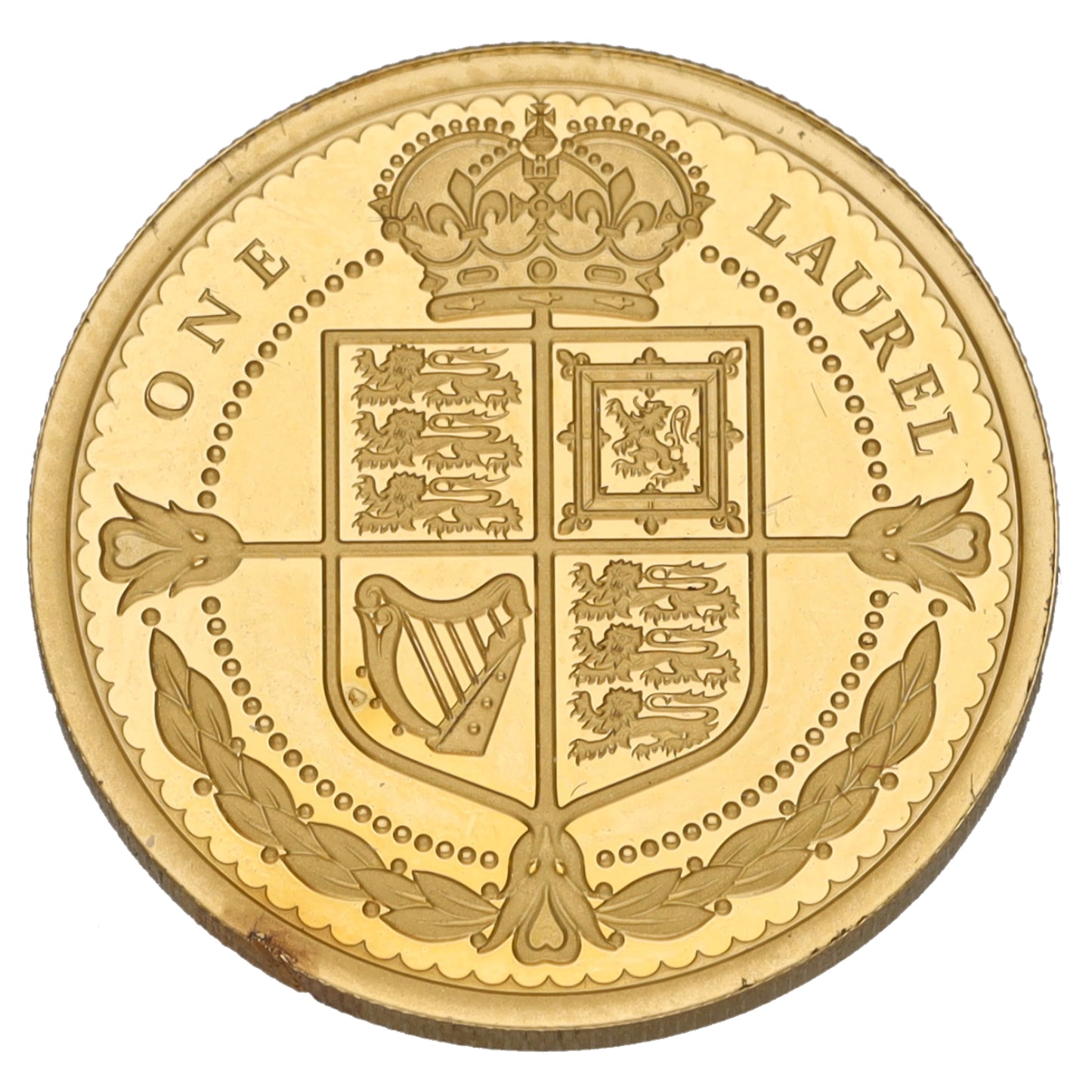 22ct Gold King Charles III One Laurel Coin 2023