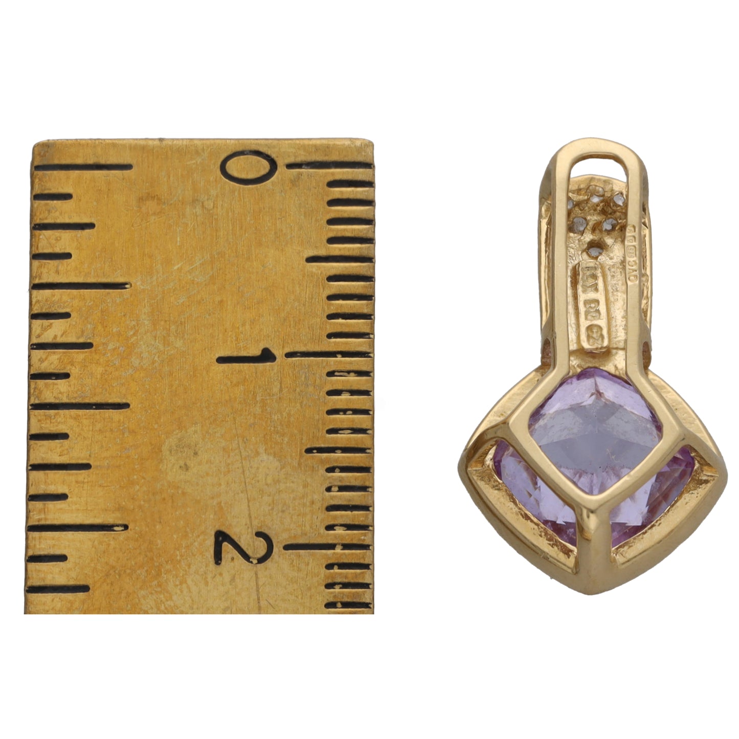 14ct Gold Cubic Zirconia Dress/Cocktail Pendant