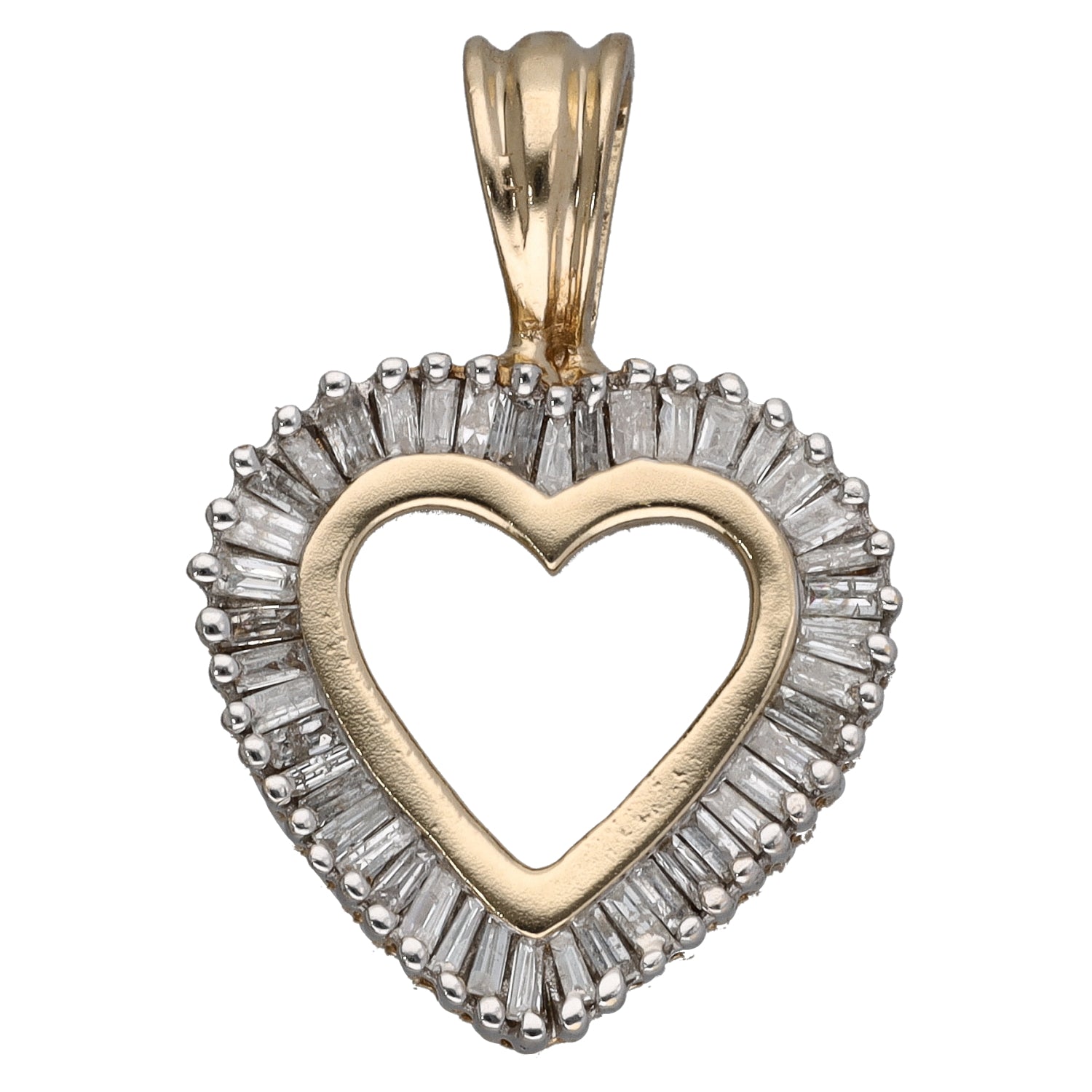 10k gold outlet heart pendant with diamonds