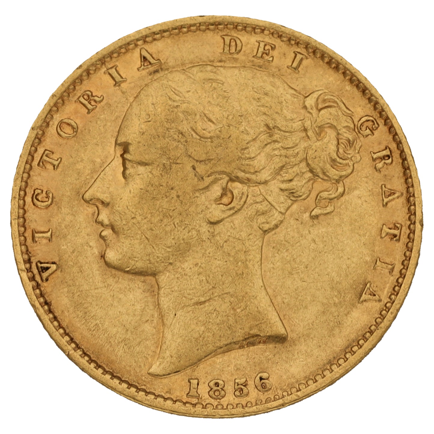 22ct Gold Queen Victoria Full Sovereign Coin 1856