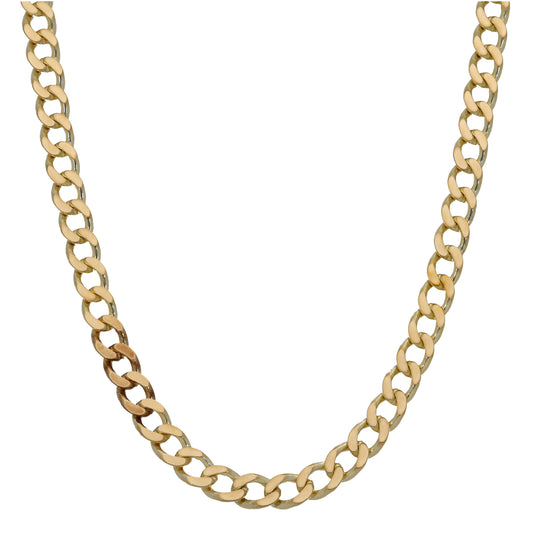 9ct Gold Curb Chain 26"