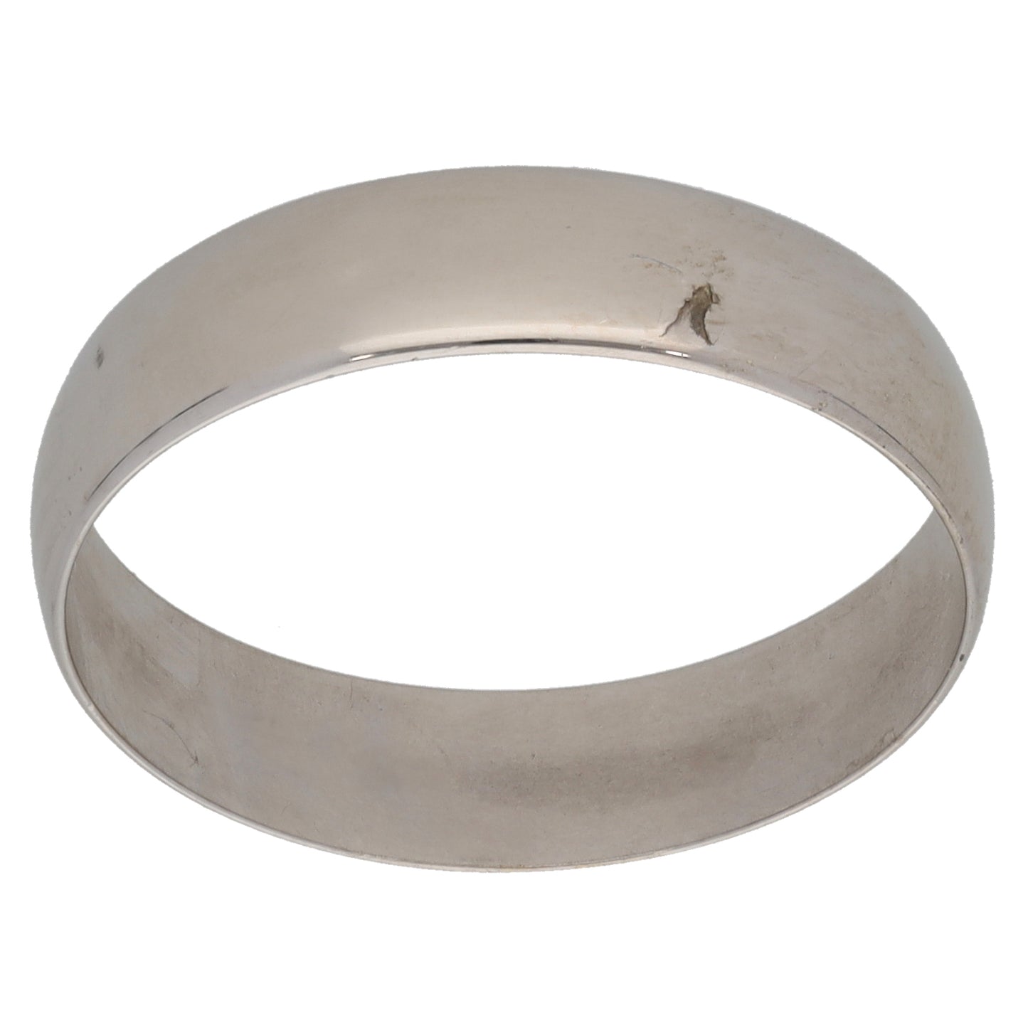 9ct White Gold Plain Wedding Ring Size U