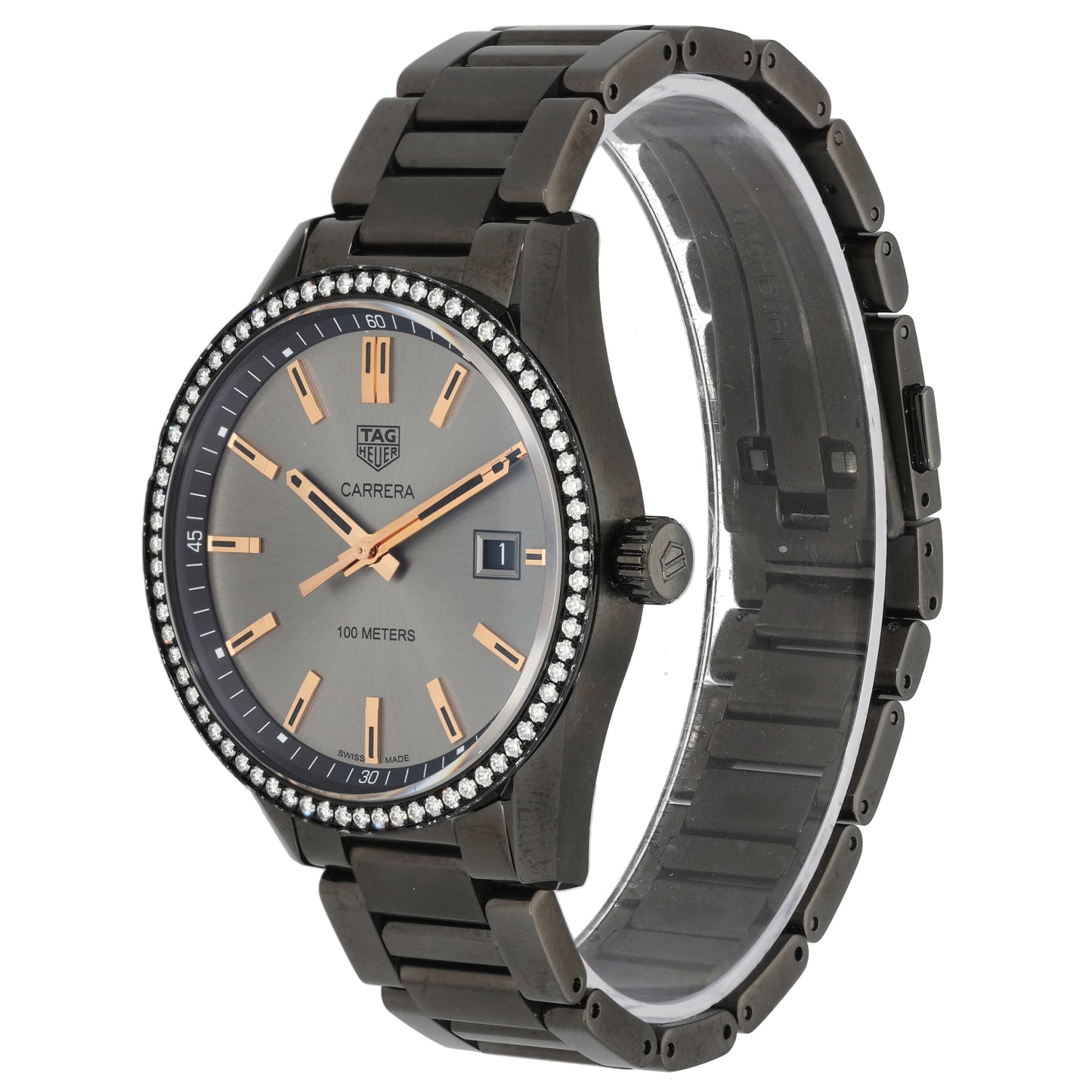 Tag Heuer Carrera 39mm WAR1115 DLC Stainless Steel Watch