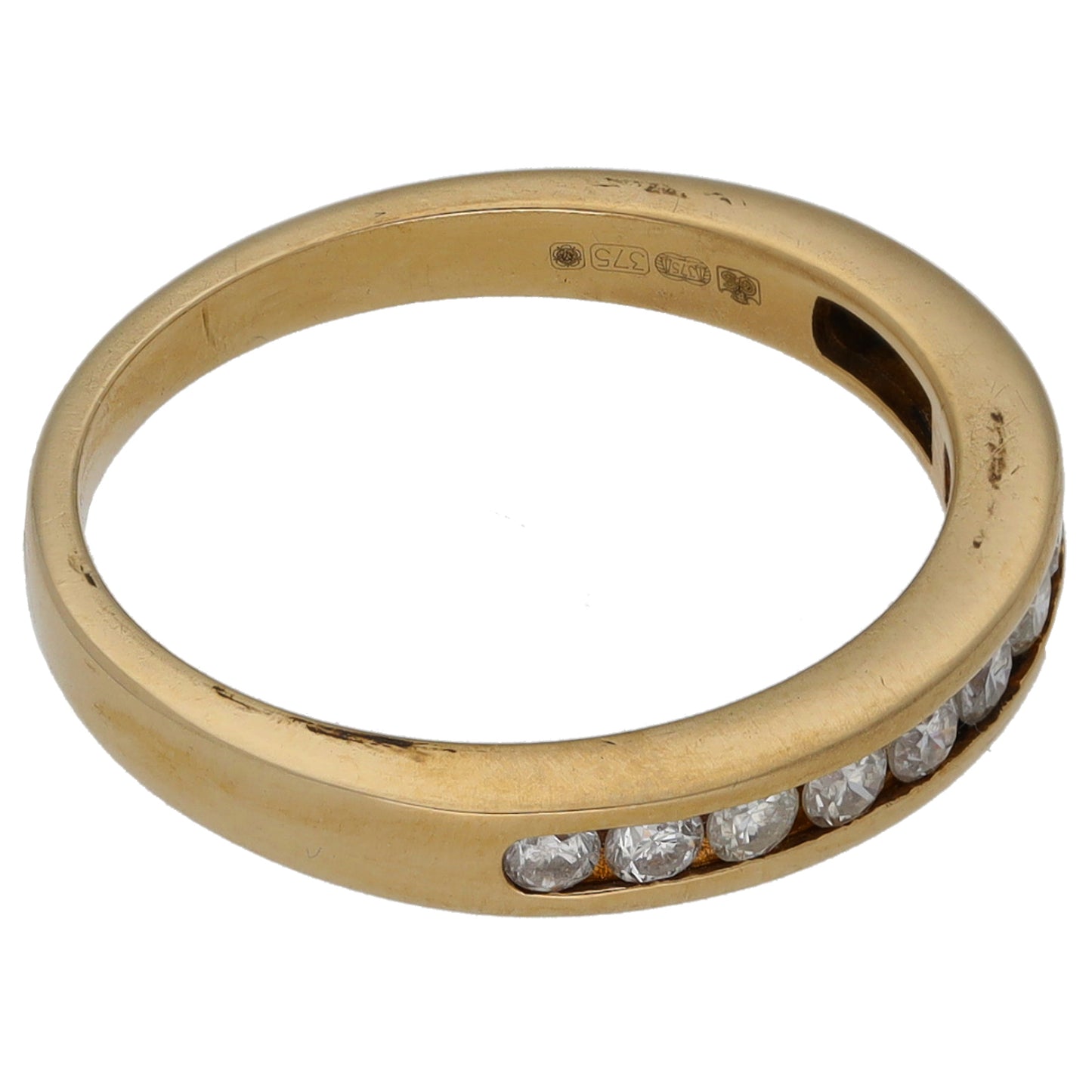 9ct Gold 0.33ct Diamond Half Eternity Ring Size K