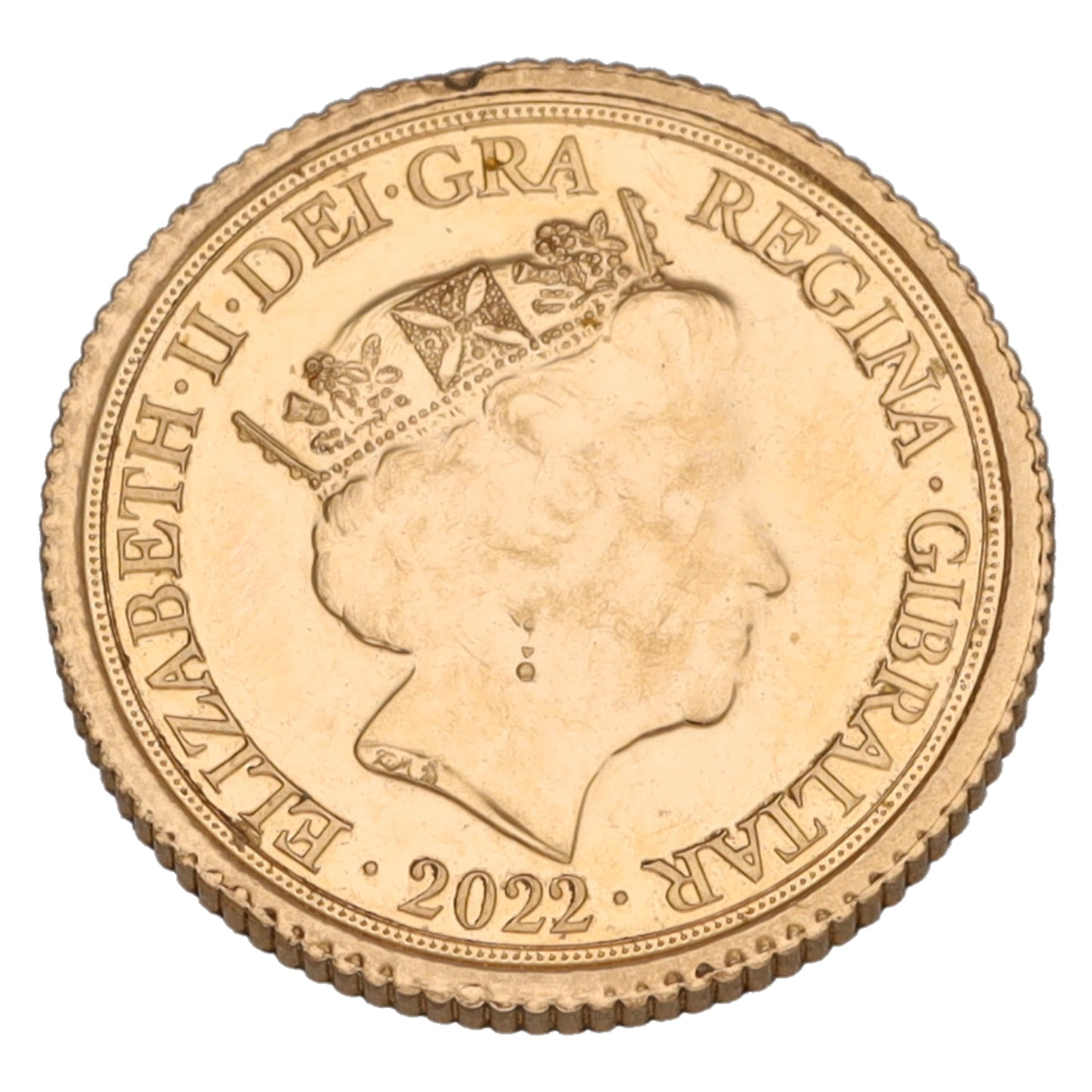 22ct Gold Queen Elizabeth II Quarter Sovereign Coin 2022