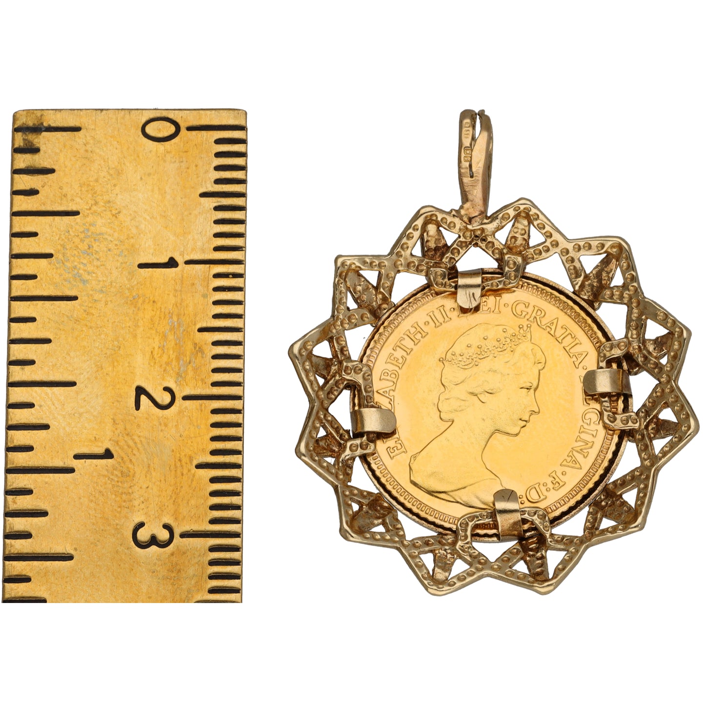 9ct Gold Half Sovereign Coin Pendant