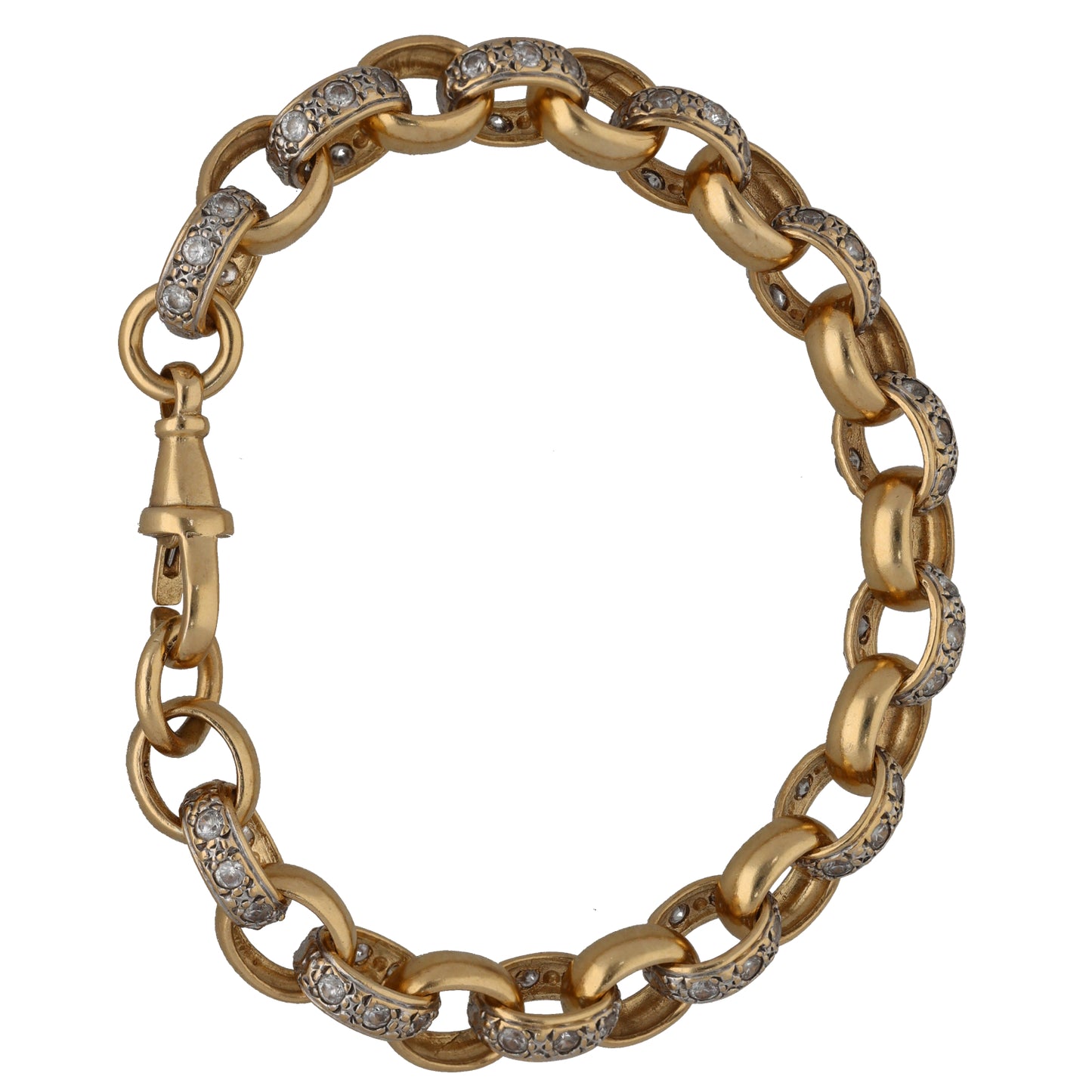 9ct Gold Cubic Zirconia Belcher Bracelet