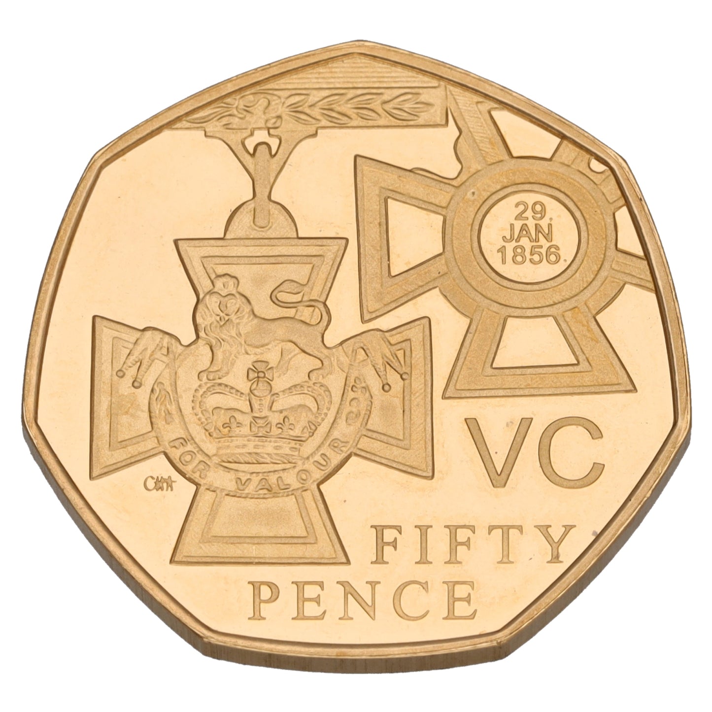 22ct Gold Victoria Cross Fifty Pence Coin 2006