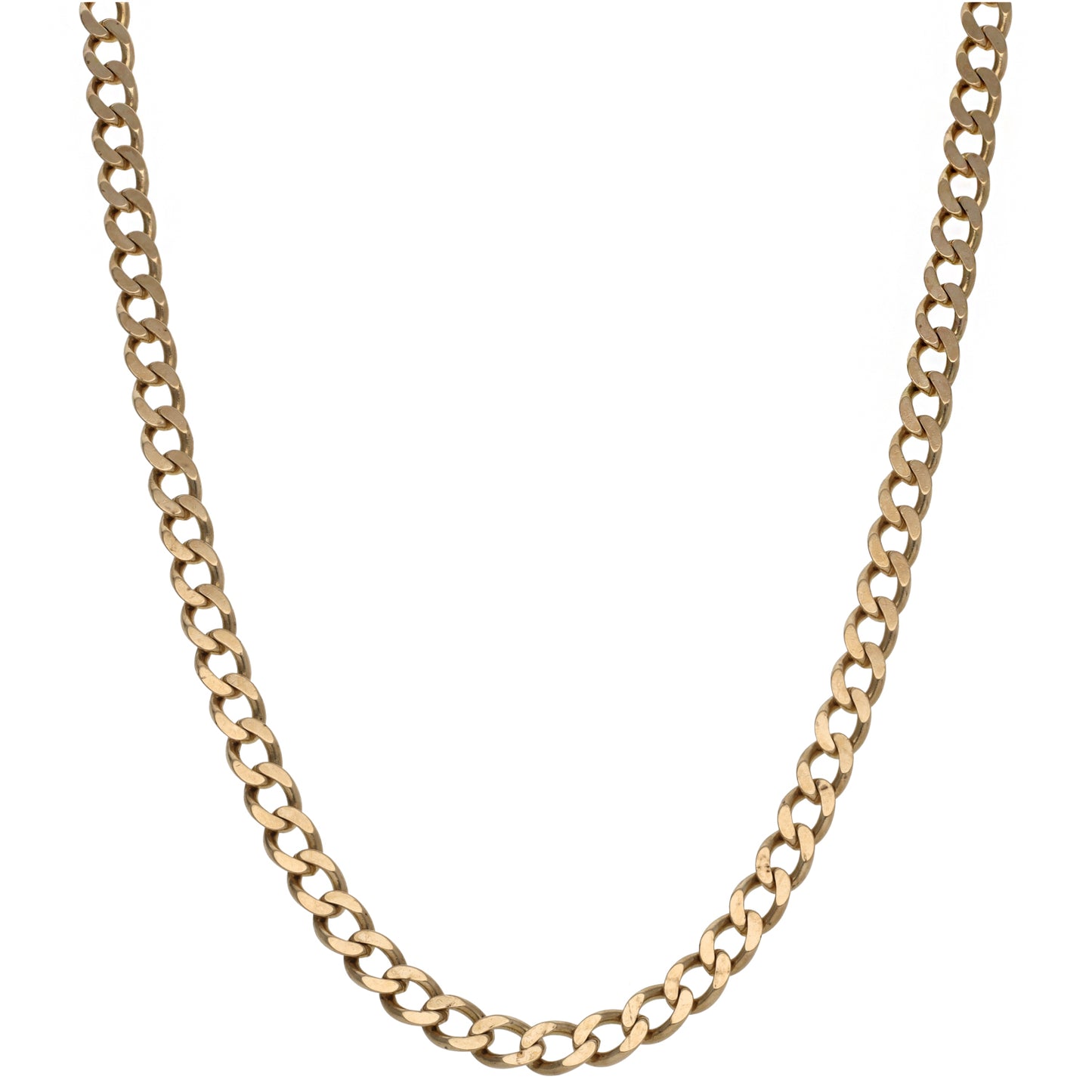 9ct Gold Curb Chain 18"