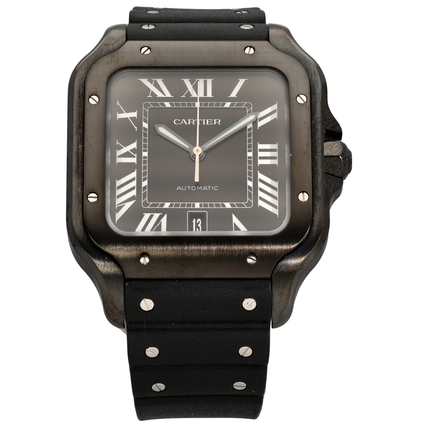 Cartier Santos 4072 39.8mm DLC Stainless Steel Watch