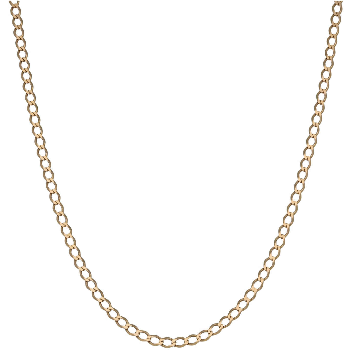 9ct Gold Curb Chain 18"