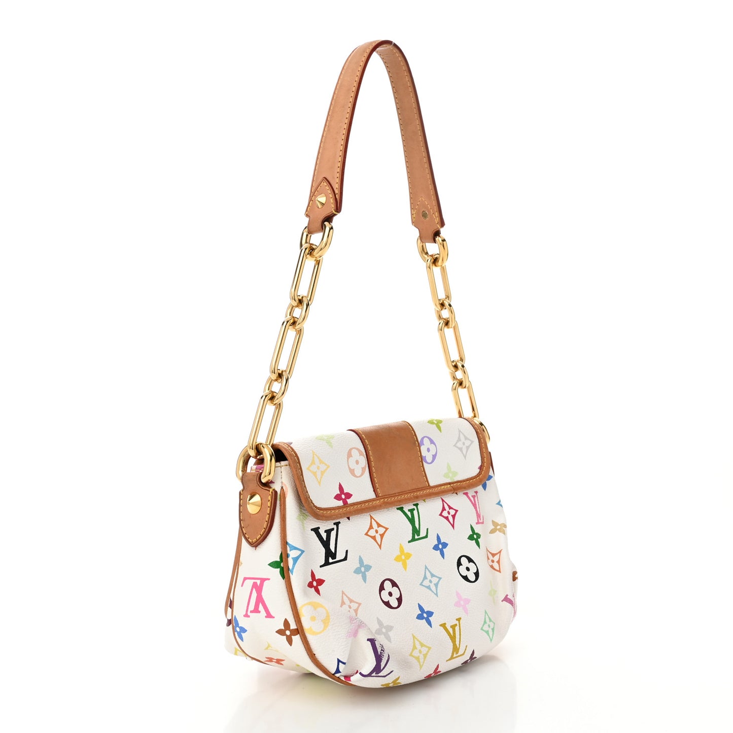 Louis Vuitton Patti-MM Monogram Multicolour Coated Canvas Bag - White
