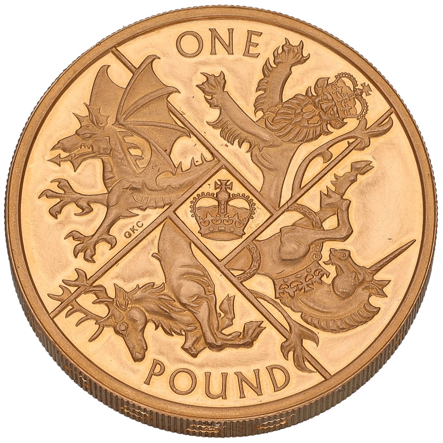 22ct Gold The Last Round Pound Coin 2016