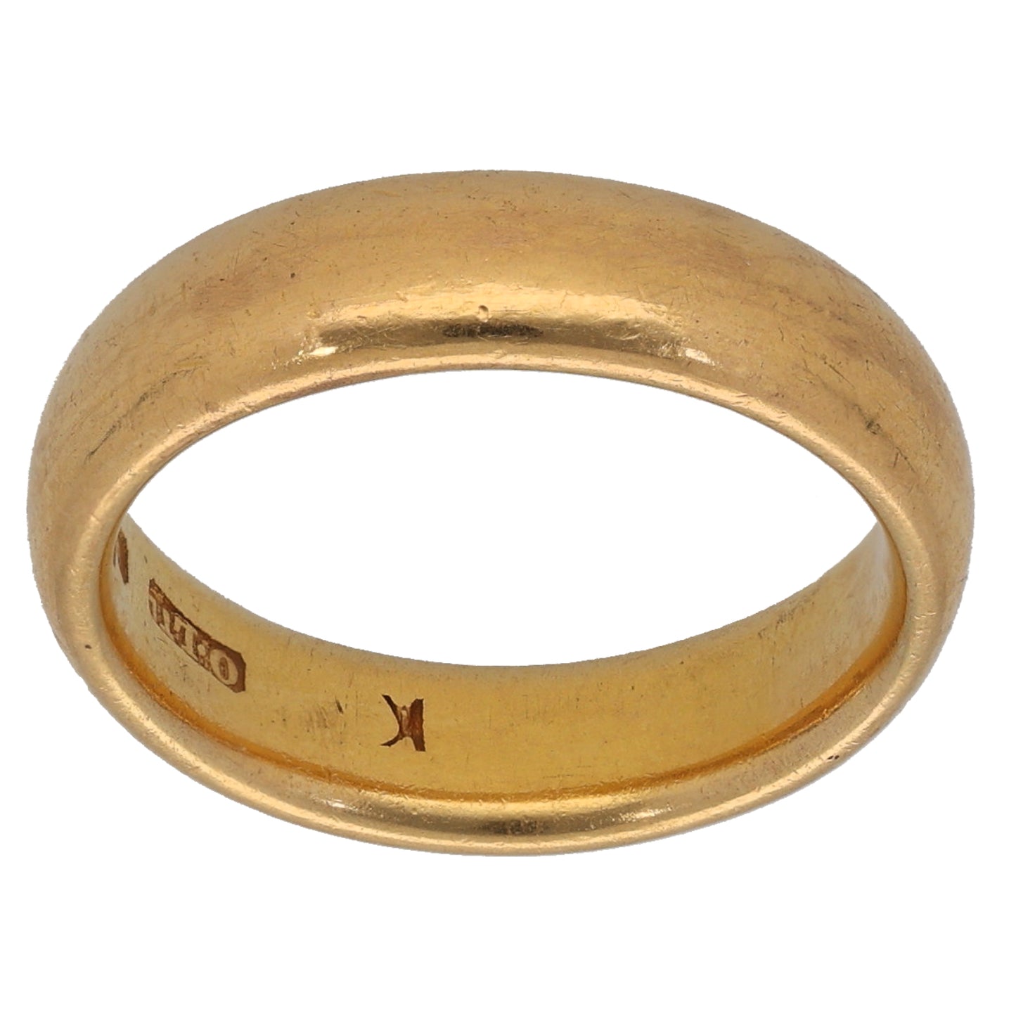 22ct Gold Plain Wedding Ring Size L