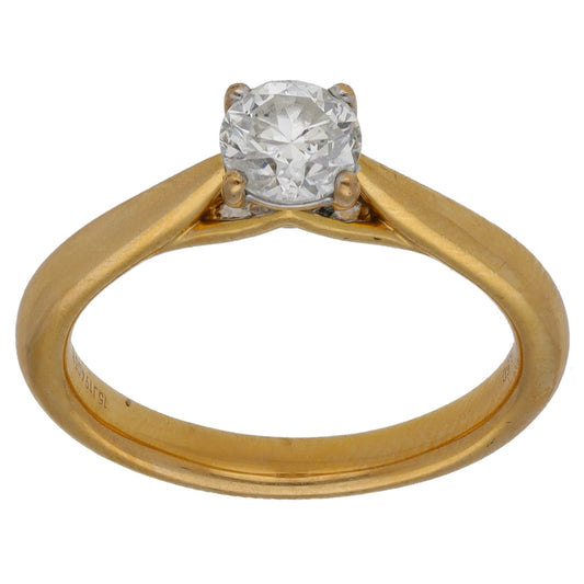 18ct Gold 0.50ct Diamond Solitaire Ring Size K