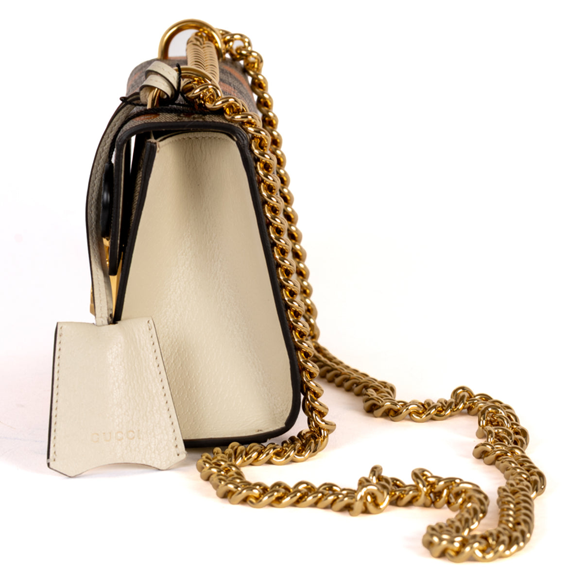 Gucci Small Padlock Berry Print GG Monogram Coated Canvas Crossbody Bag - Beige