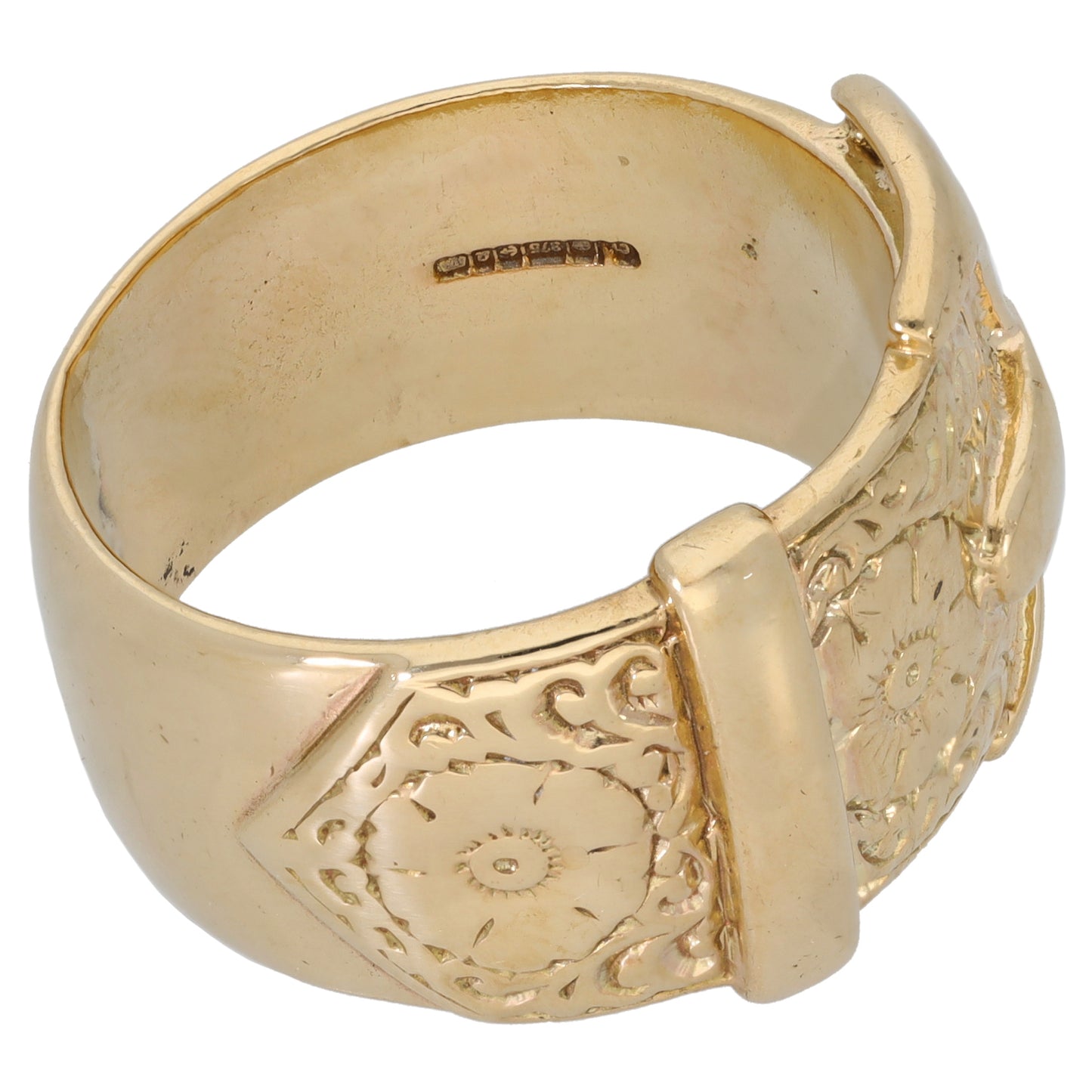 9ct Gold Buckle Ring Size Y