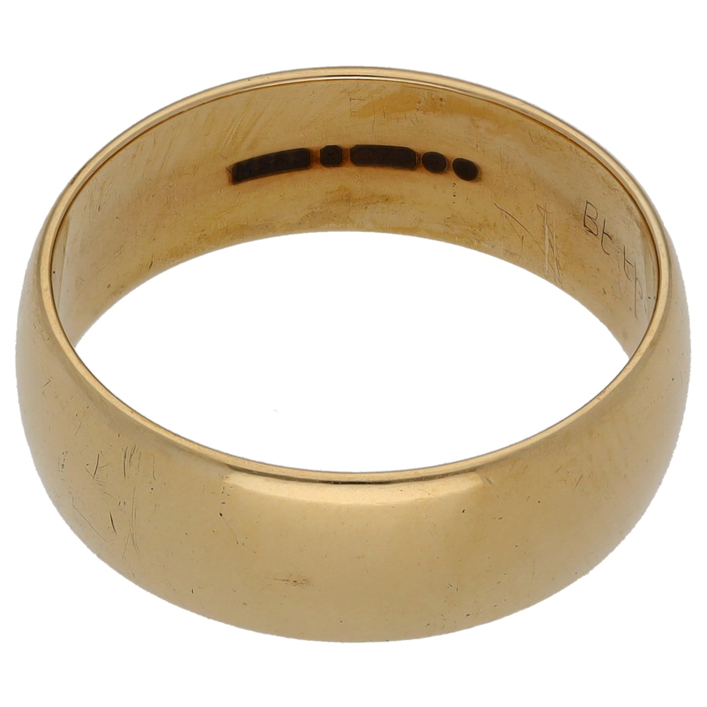 9ct Gold Plain Wedding Ring Size P