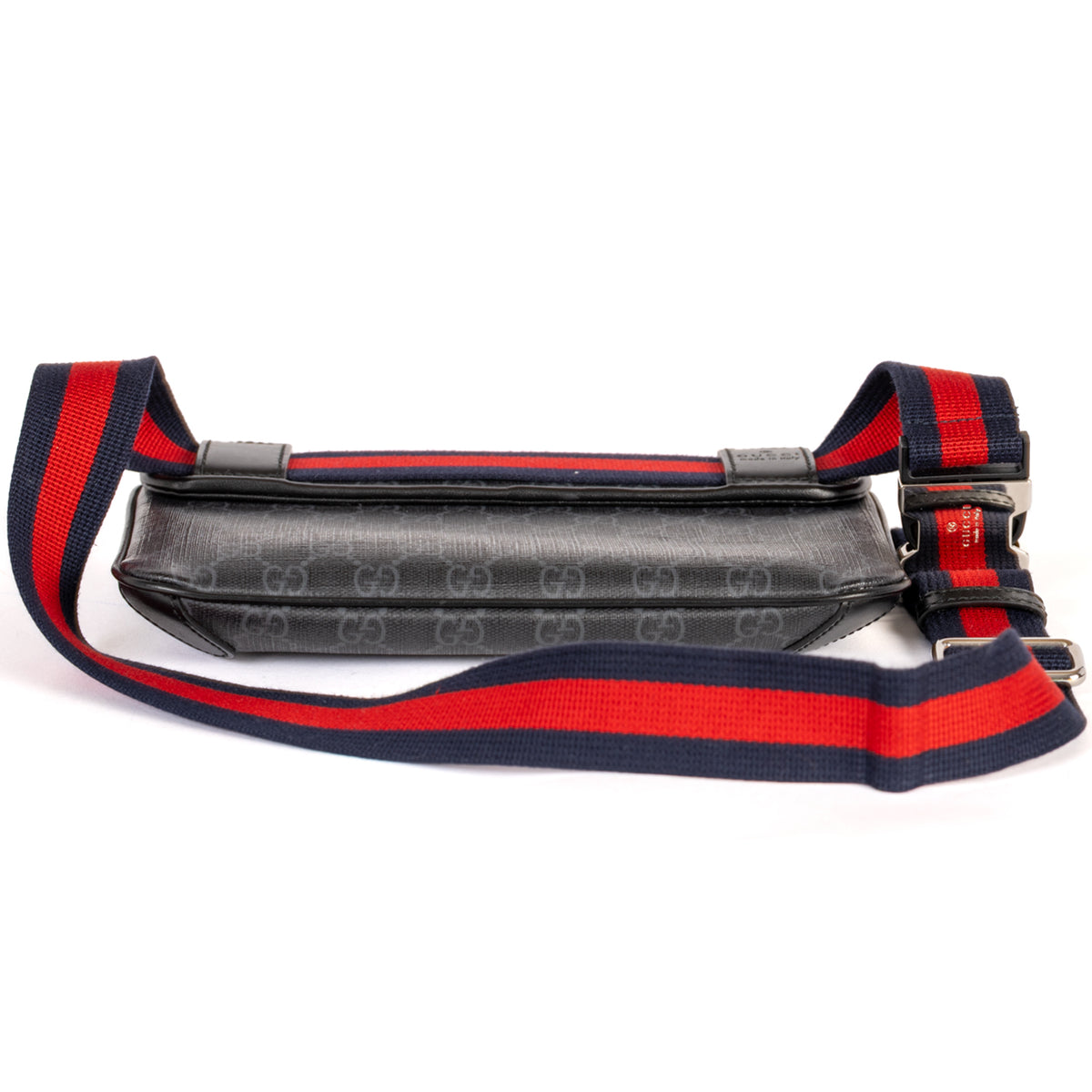 Gucci GG Supreme Belt Bag Monogram Coated Canvas Bag - Black