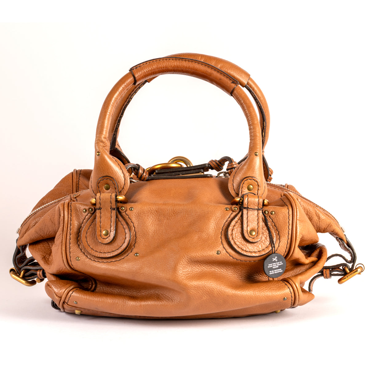 Chloe Paddington Plain Leather Satchel Bag - Brown