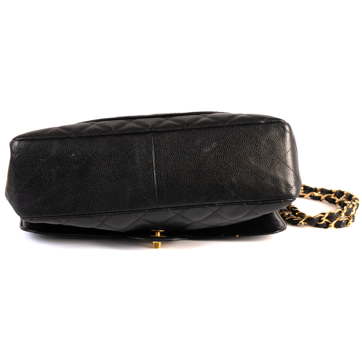 Chanel Classic Single Flap Caviar Leather Bag - Black