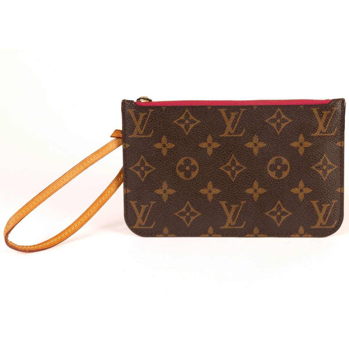 Louis Vuitton Pouchette Monogram Coated Canvas Clutch Bag - Brown