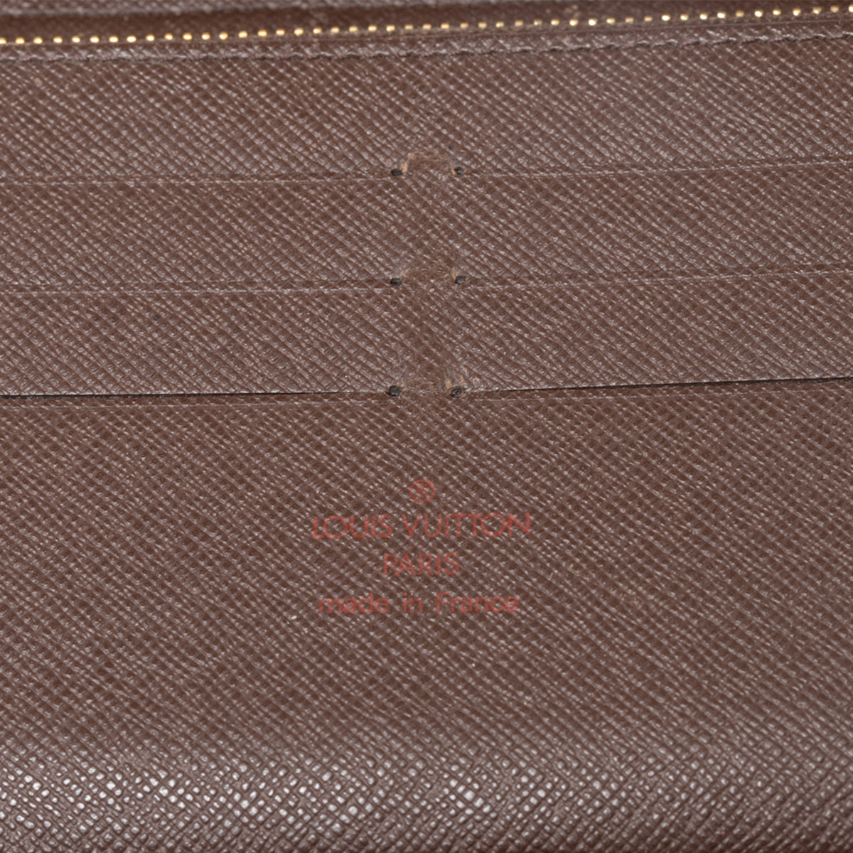 Louis Vuitton Zippy Purse Damier Leather Purse - Brown