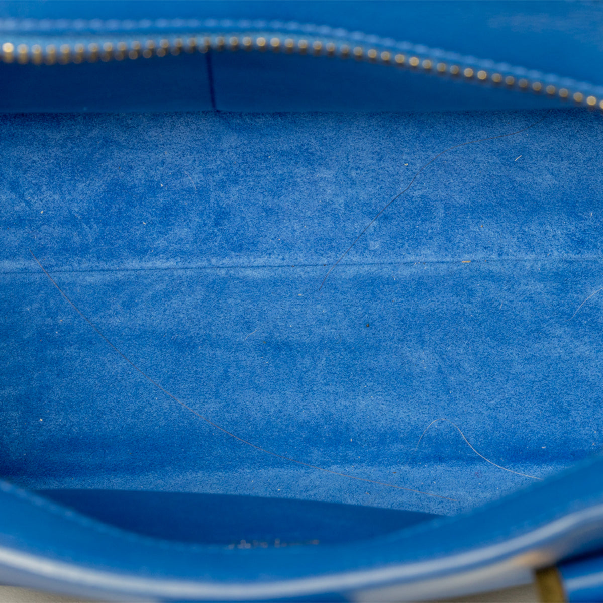 Yves Saint Laurent Small Cabas Plain Leather Tote Bag - Blue