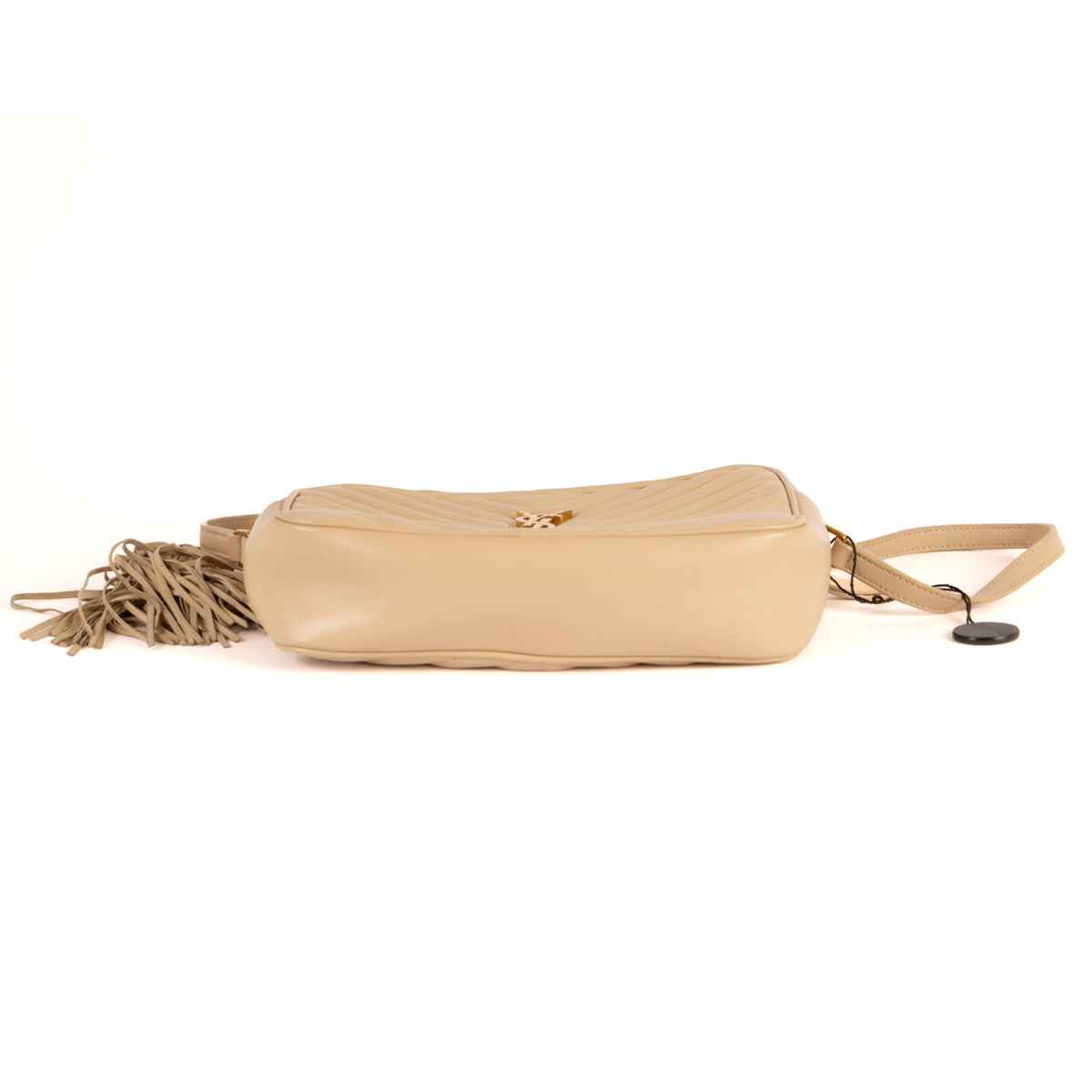 Yves Saint Laurent Lou Chevron Leather Camera Bag - Beige