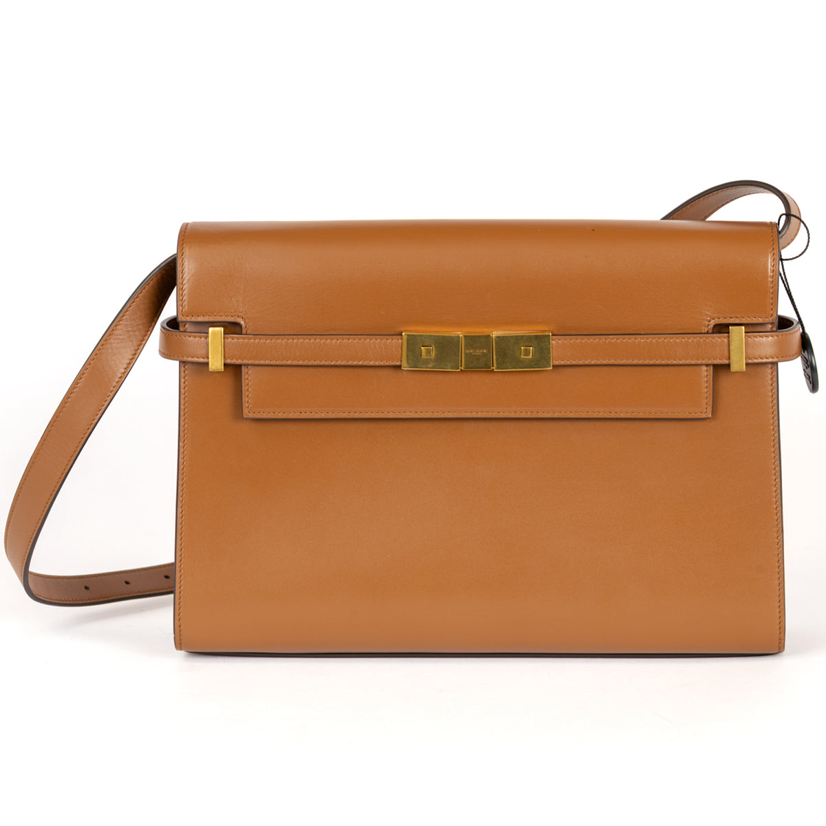 Yves Saint Laurent Manhatten Plain Leather Crossbody Bag - Brown