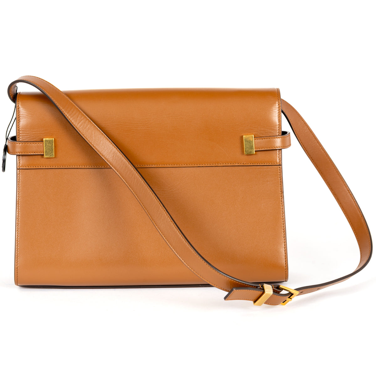 Yves Saint Laurent Manhatten Plain Leather Crossbody Bag - Brown