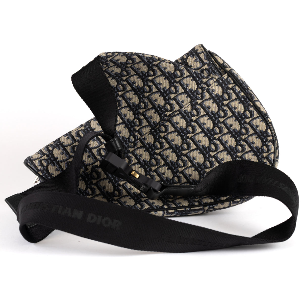 Christian Dior Mens Saddle Oblique Monogram Canvas Bag - Blue