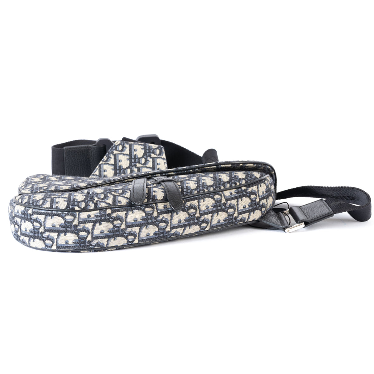 Christian Dior Mens Saddle Oblique Monogram Canvas Bag - Blue