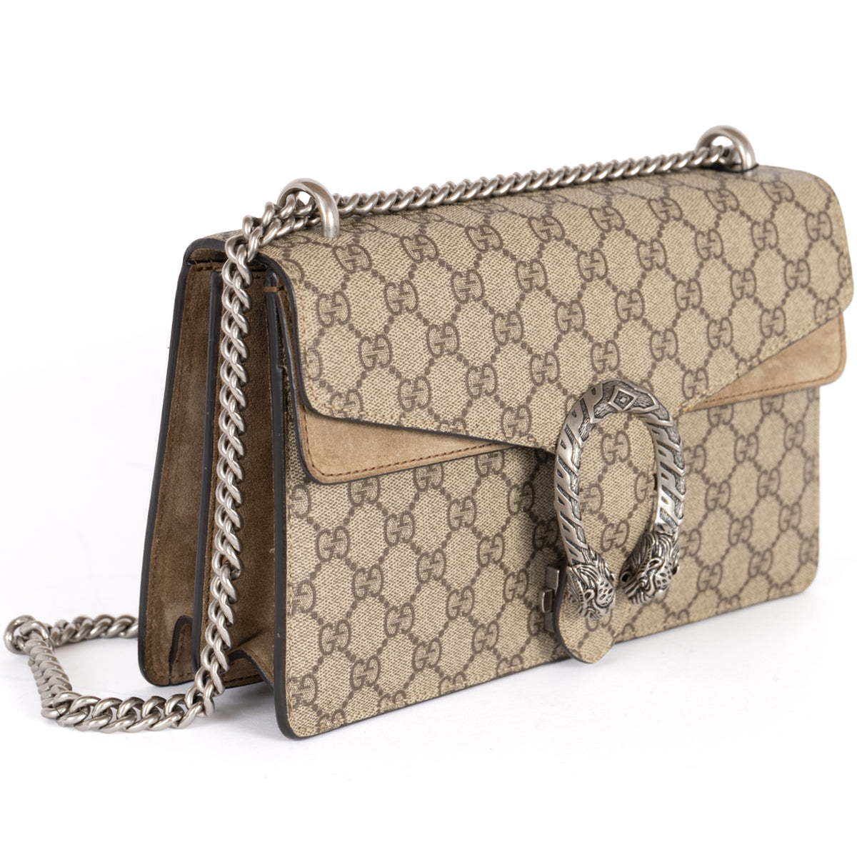 Gucci Dionysus GG Supreme Monogram Coated Canvas Crossbody Bag - Beige