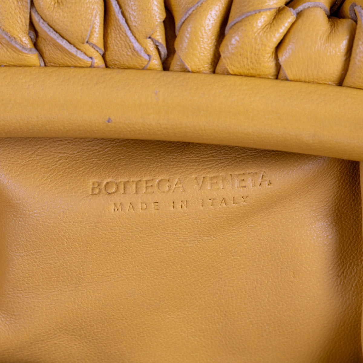 Bottega Venetta The Pouch Weave Leather Crossbody Bag - Yellow
