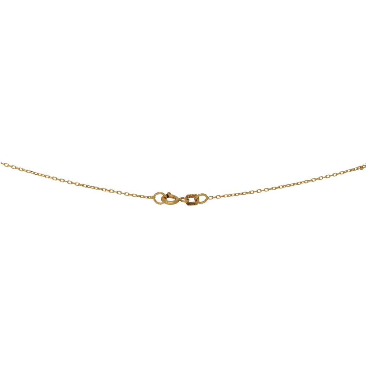 New 22ct Gold Cubic Zirconia Solitaire Pendant With Chain 18"