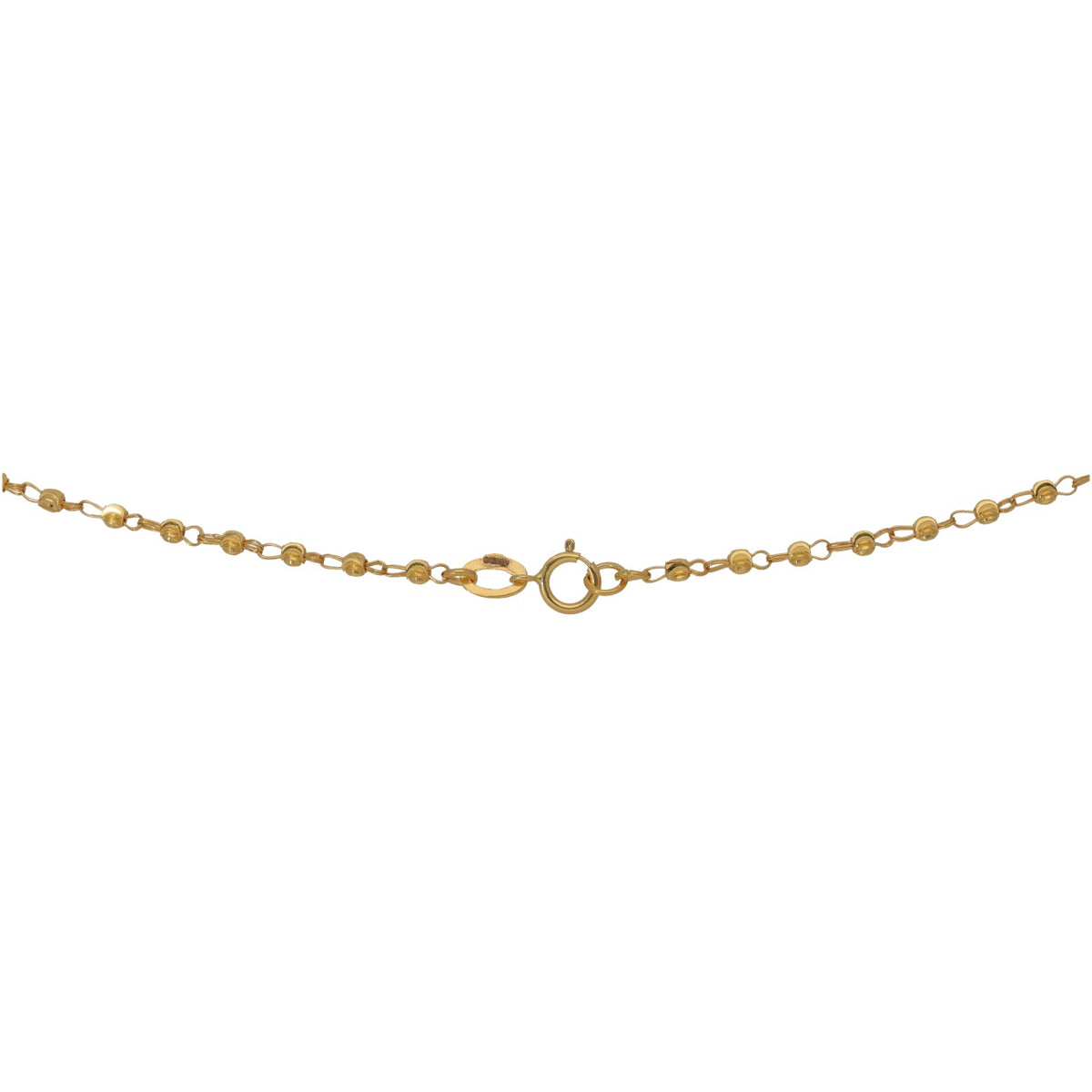 New 22ct Gold Beaded Link Necklace 18"