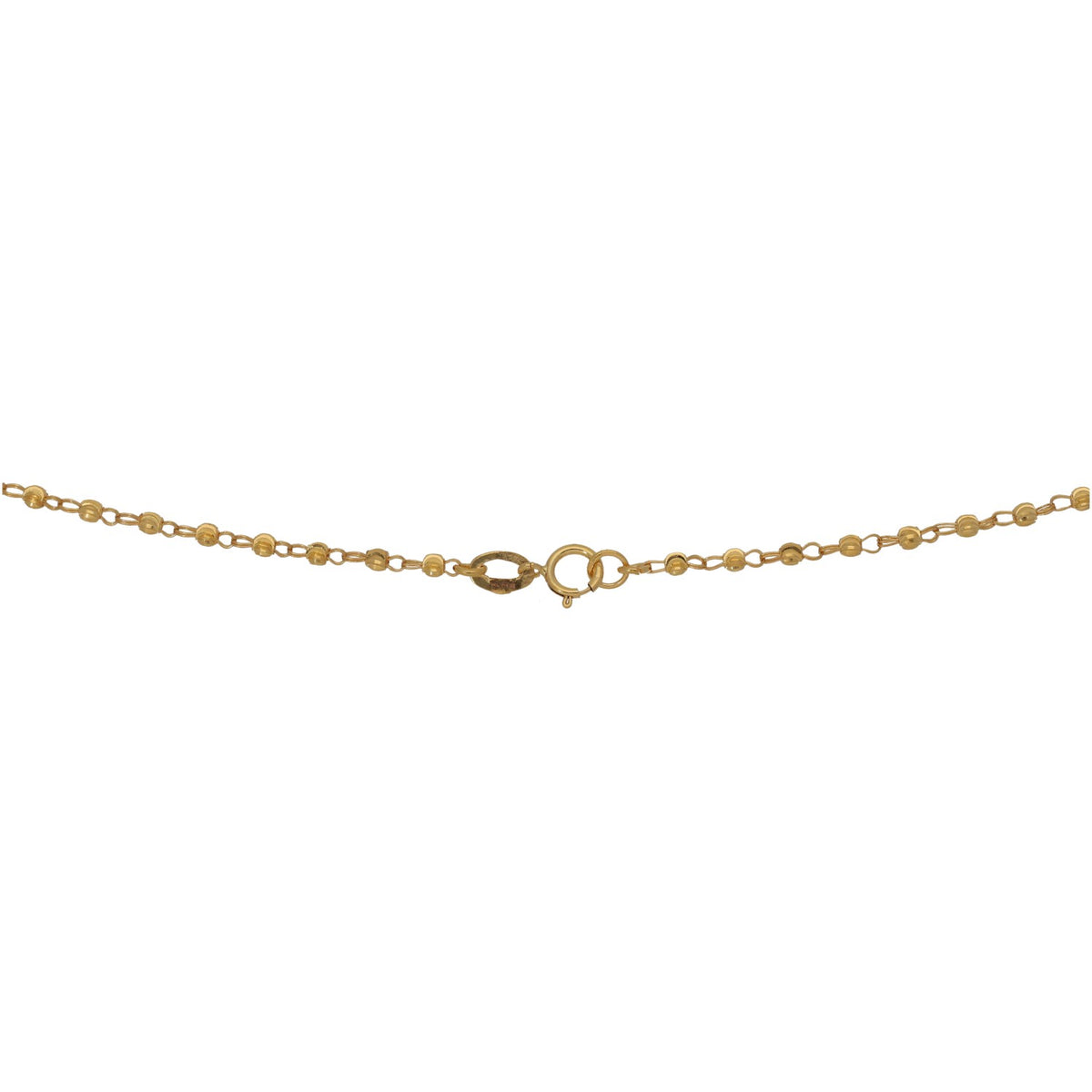 New 22ct Gold Beaded Link Necklace 18"
