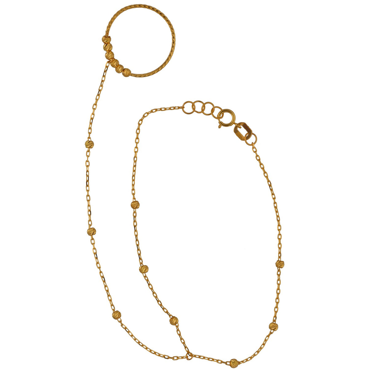 New 22ct Yellow Gold Beaded Station Pocha