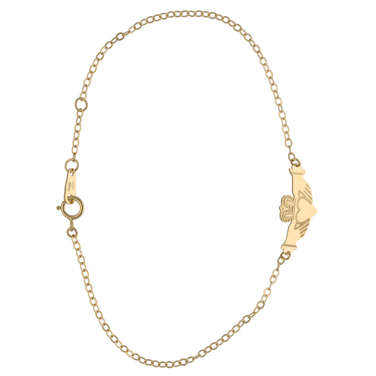 New 9ct Gold Claddagh Bracelet