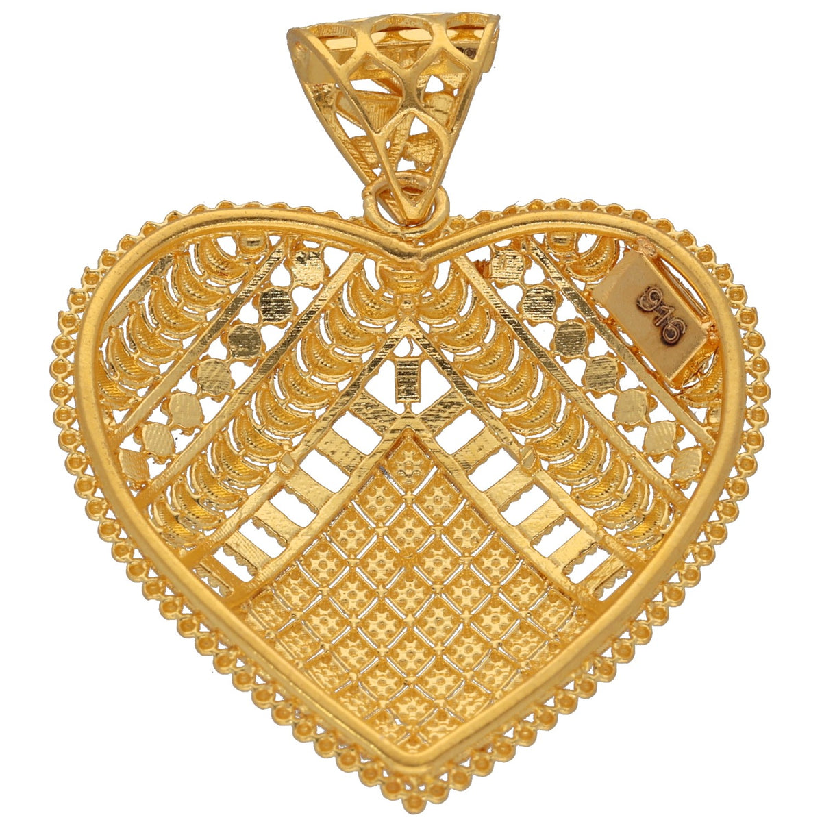 New 22ct Yellow Gold Heart Shape Pendant