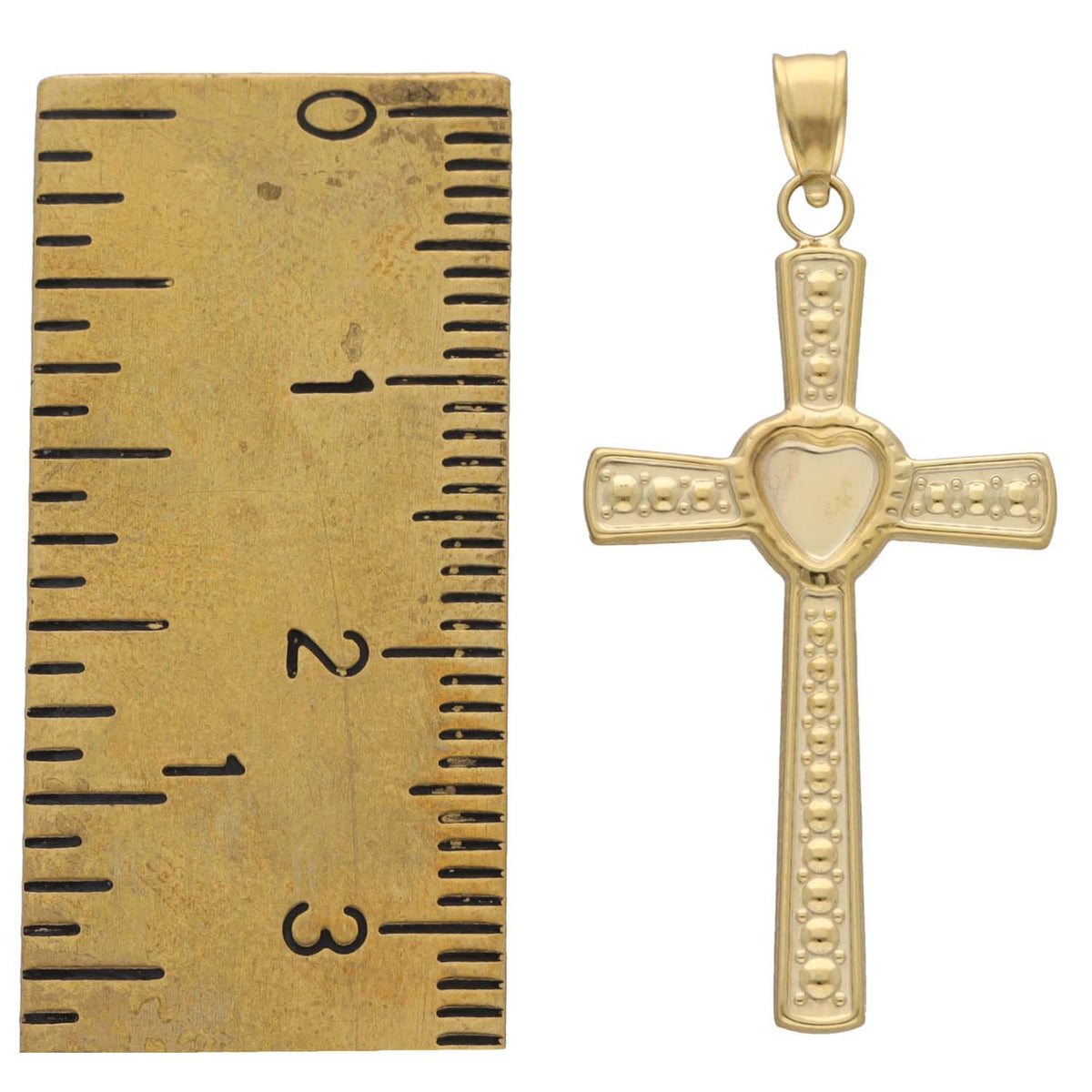 New 9ct Gold Cubic Zirconia Cross Pendant