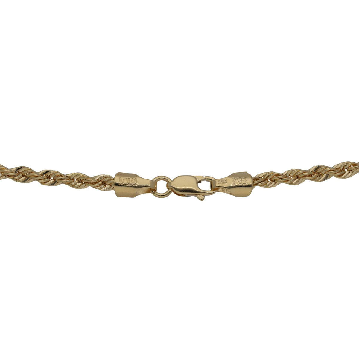 New 14ct Gold 2.7mm Rope Chain 24"