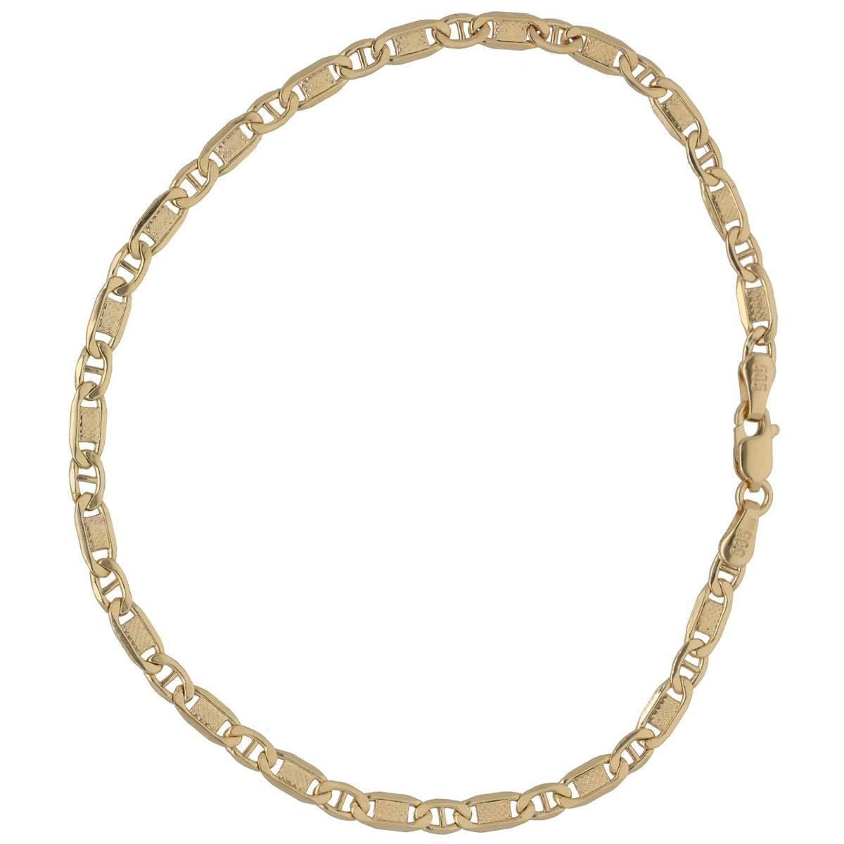 New 14ct Gold Anchor Chain Bracelet