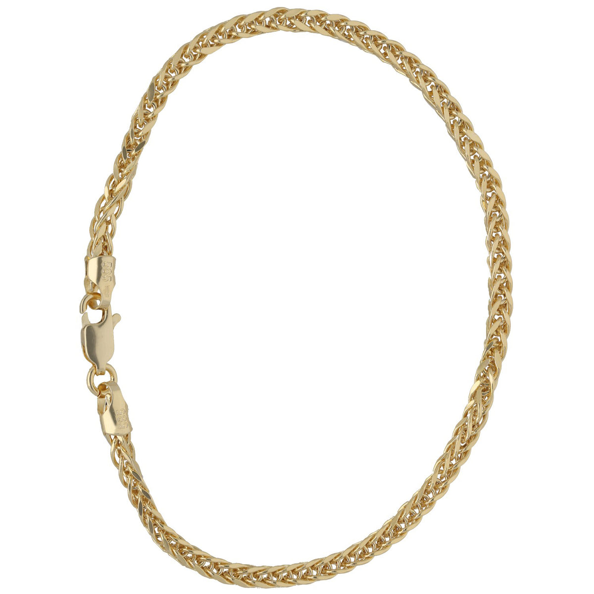 New 14ct Gold 3.2mm Franco Bracelet