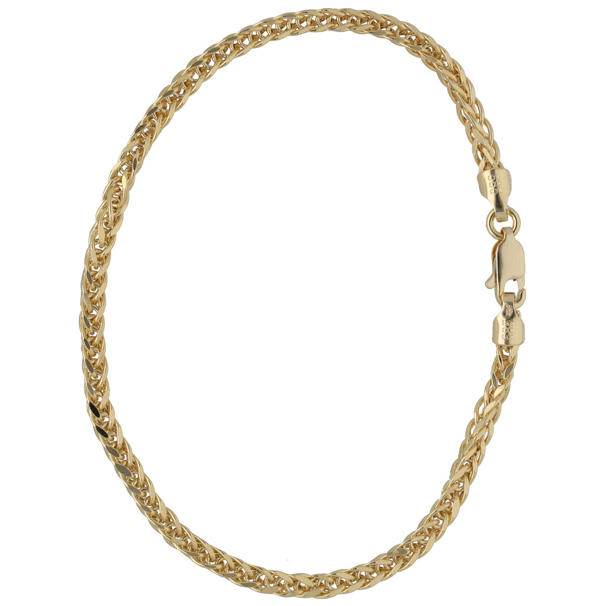 New 14ct Gold 3.2mm Franco Bracelet