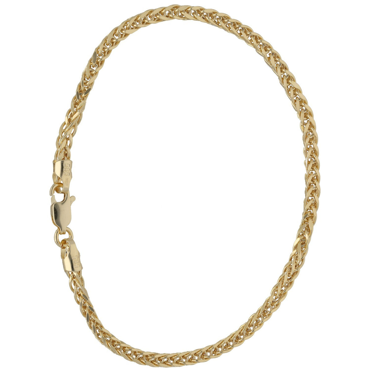 New 14ct Gold 3.2mm Franco Bracelet