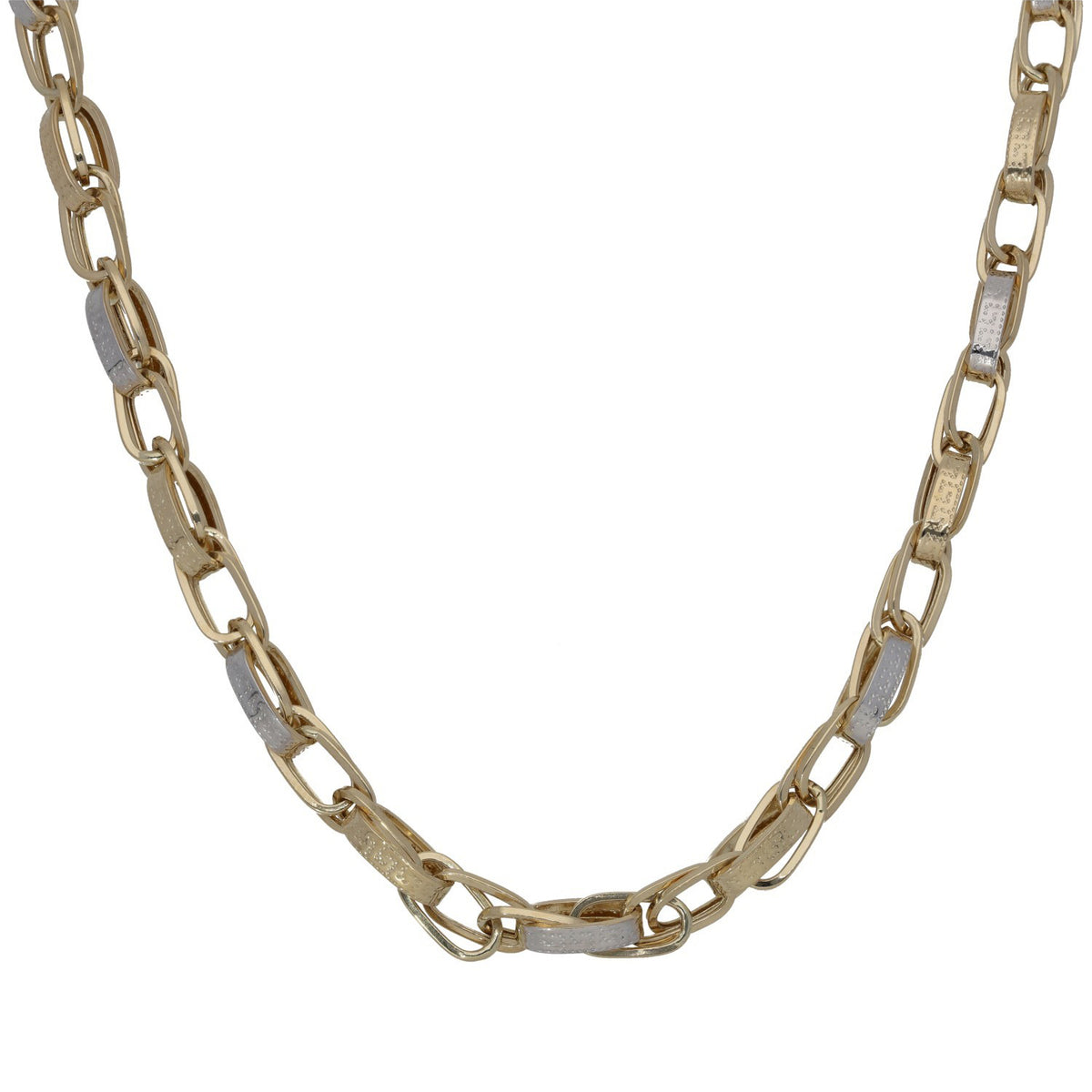 New 14ct Gold Greek Key Fancy Chain 18"