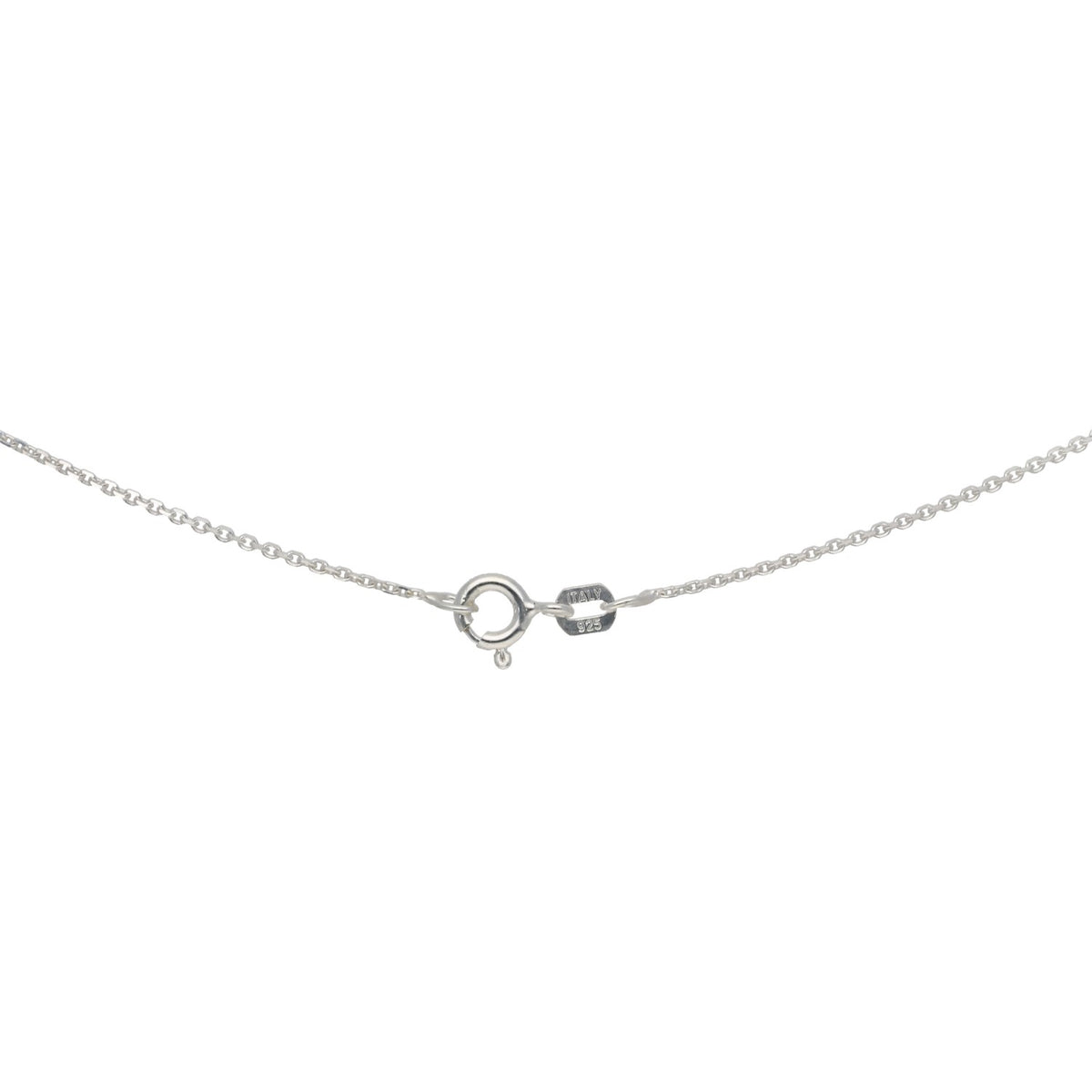 New Sterling Silver Cubic Zirconia Wishbone Pendant With Chain 18"
