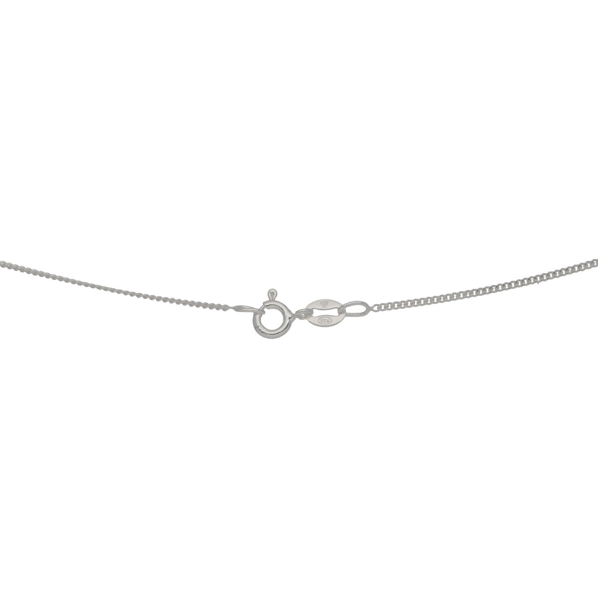 New Sterling Silver Round Curb Chain 18"